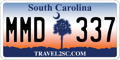 SC license plate MMD337