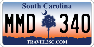 SC license plate MMD340