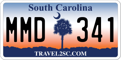 SC license plate MMD341