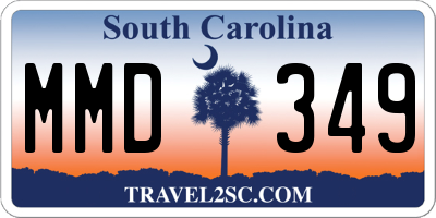 SC license plate MMD349