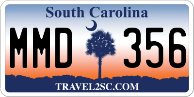 SC license plate MMD356
