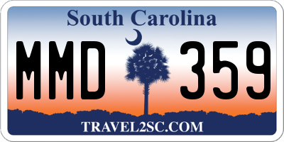 SC license plate MMD359