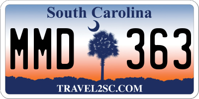 SC license plate MMD363
