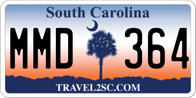 SC license plate MMD364