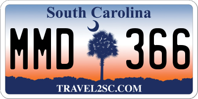 SC license plate MMD366
