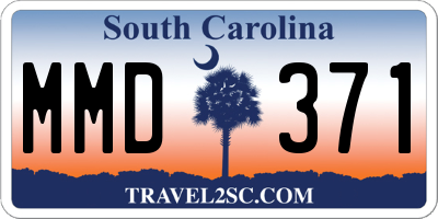 SC license plate MMD371