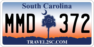 SC license plate MMD372