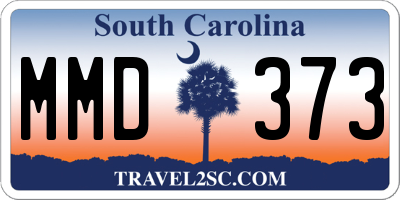 SC license plate MMD373