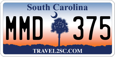 SC license plate MMD375