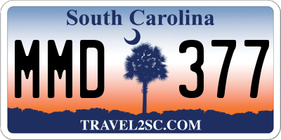 SC license plate MMD377
