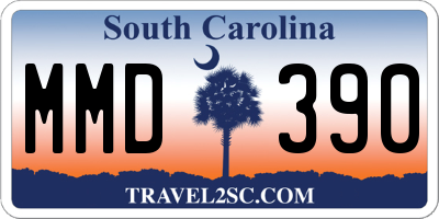 SC license plate MMD390