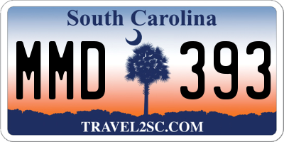 SC license plate MMD393