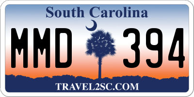 SC license plate MMD394