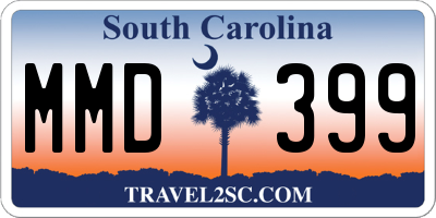 SC license plate MMD399