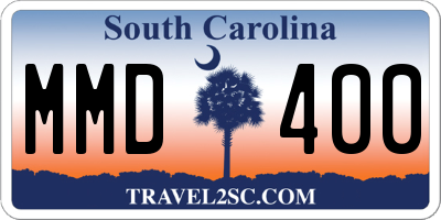 SC license plate MMD400