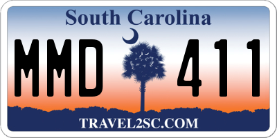 SC license plate MMD411