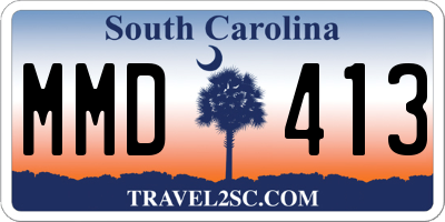 SC license plate MMD413