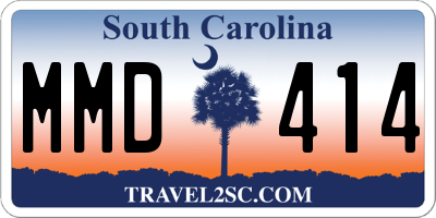 SC license plate MMD414
