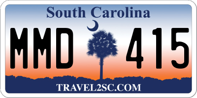 SC license plate MMD415