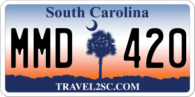 SC license plate MMD420