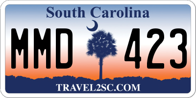 SC license plate MMD423