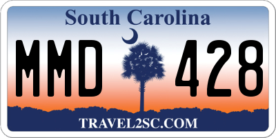 SC license plate MMD428