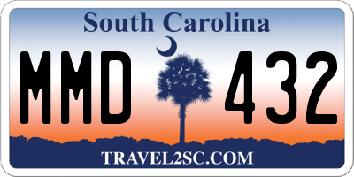 SC license plate MMD432