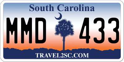 SC license plate MMD433