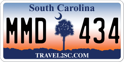 SC license plate MMD434