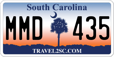 SC license plate MMD435