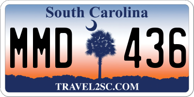 SC license plate MMD436