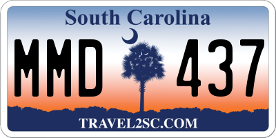 SC license plate MMD437