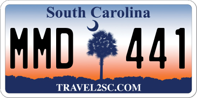 SC license plate MMD441