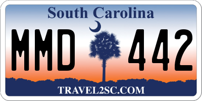 SC license plate MMD442