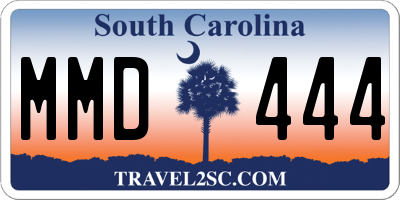 SC license plate MMD444