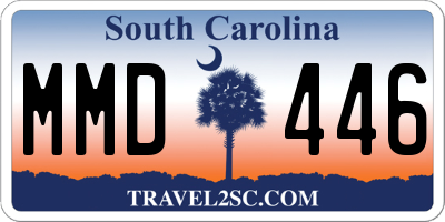 SC license plate MMD446