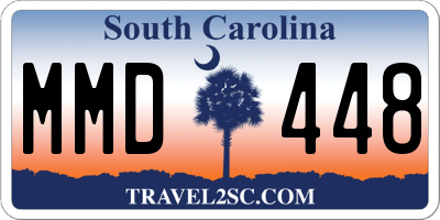 SC license plate MMD448
