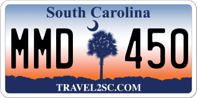 SC license plate MMD450