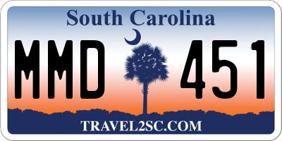 SC license plate MMD451