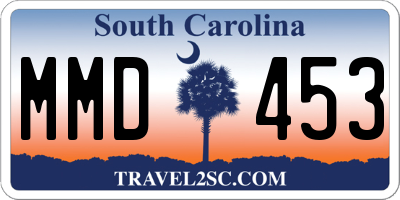 SC license plate MMD453