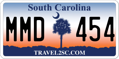 SC license plate MMD454