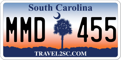 SC license plate MMD455