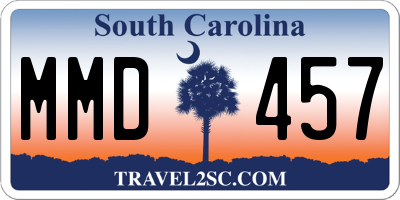 SC license plate MMD457
