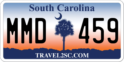 SC license plate MMD459