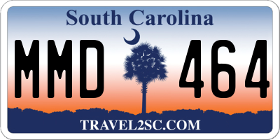 SC license plate MMD464