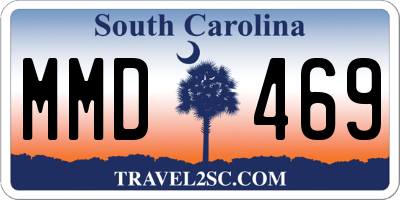SC license plate MMD469