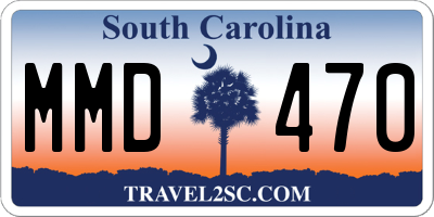 SC license plate MMD470