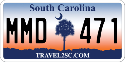 SC license plate MMD471