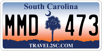 SC license plate MMD473