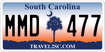 SC license plate MMD477